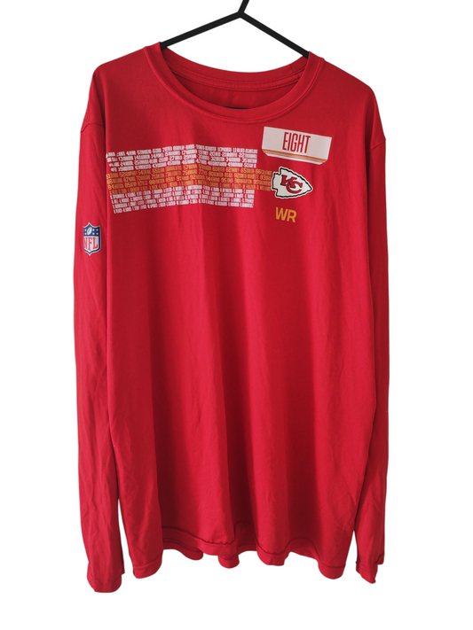 Nike Kansas City Chiefs NFL Player Issue/Worn Long Sleeve T Shirt, #8 Dunlap, XL