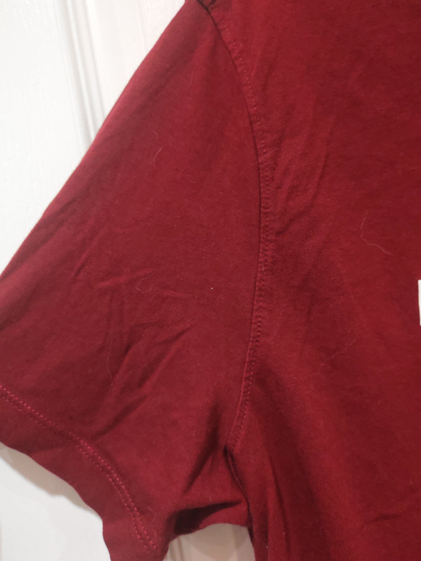 Michael Kors Short Sleeve T Shirt, Burgundy, Size Large