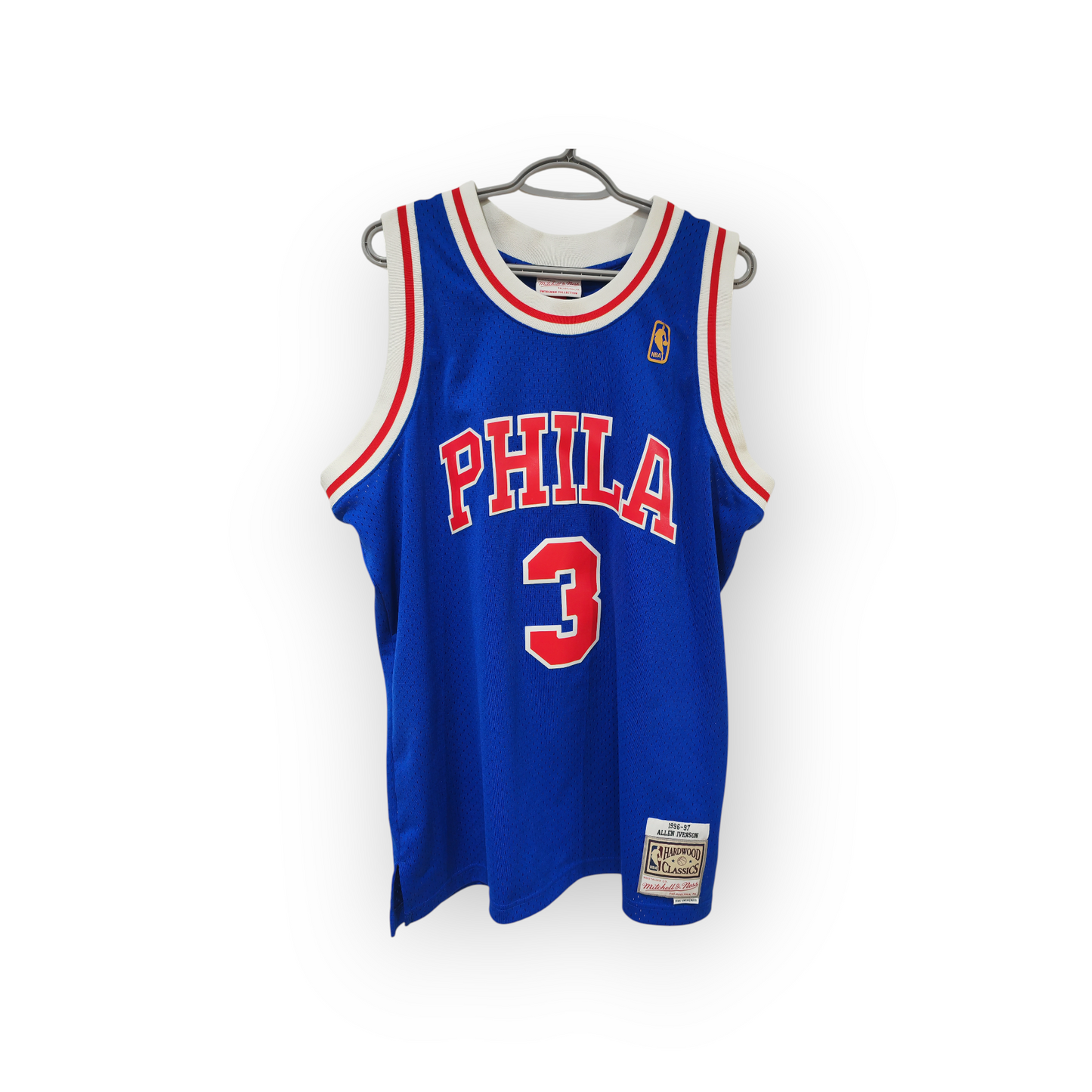 Mitchell & Ness Philadelphia 76ers 1996/97 NBA Jersey, #3 Iverson, Blue, Size XL