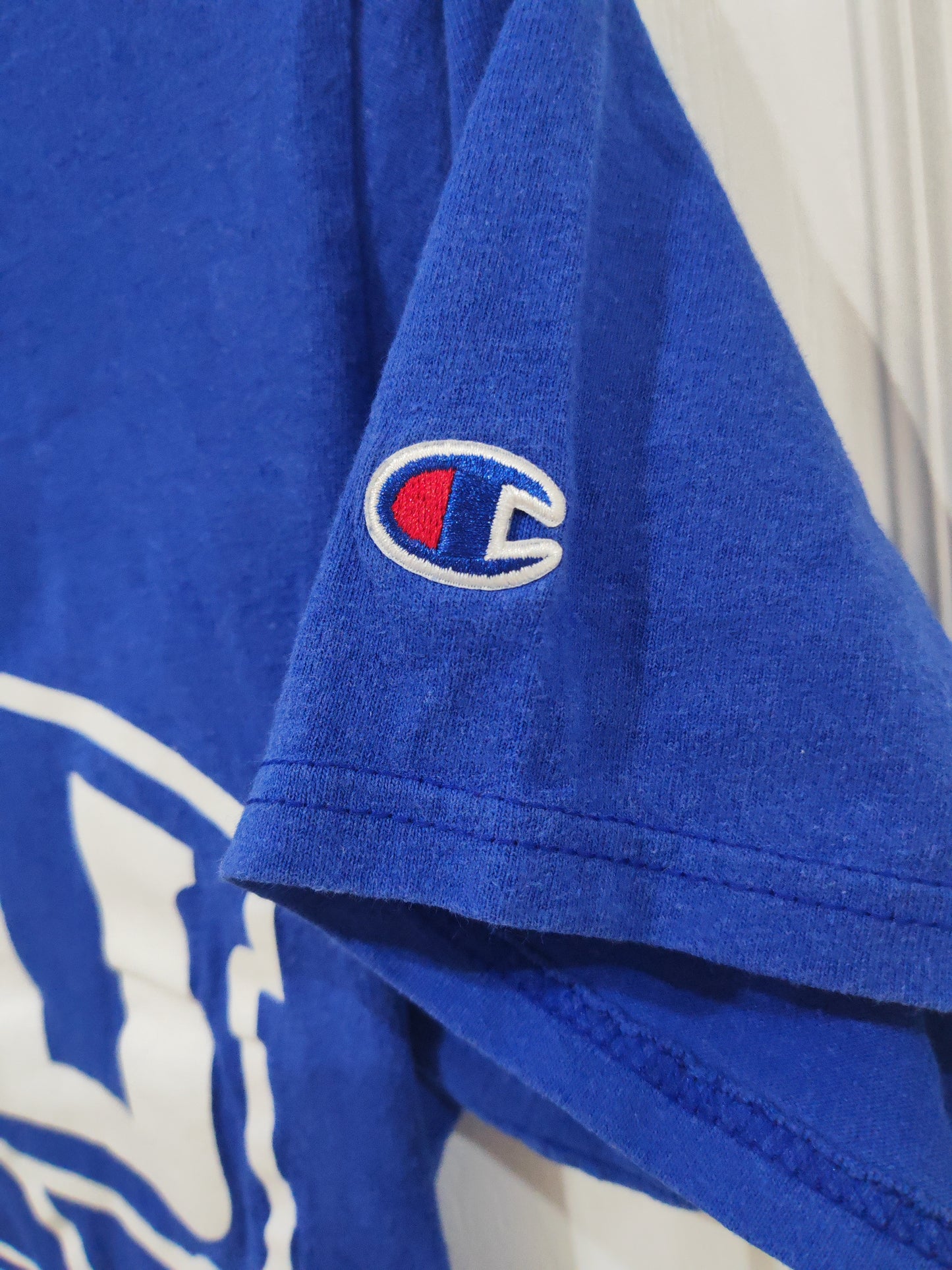 Champion CNU Captains Soccer T Shirt, Blue, Size Small
