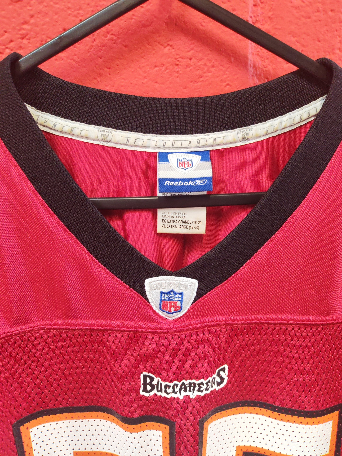 Youth Reebok Tampa Bay Buccaneers NFL Jersey, #55 Brooks, Red, Size YXL