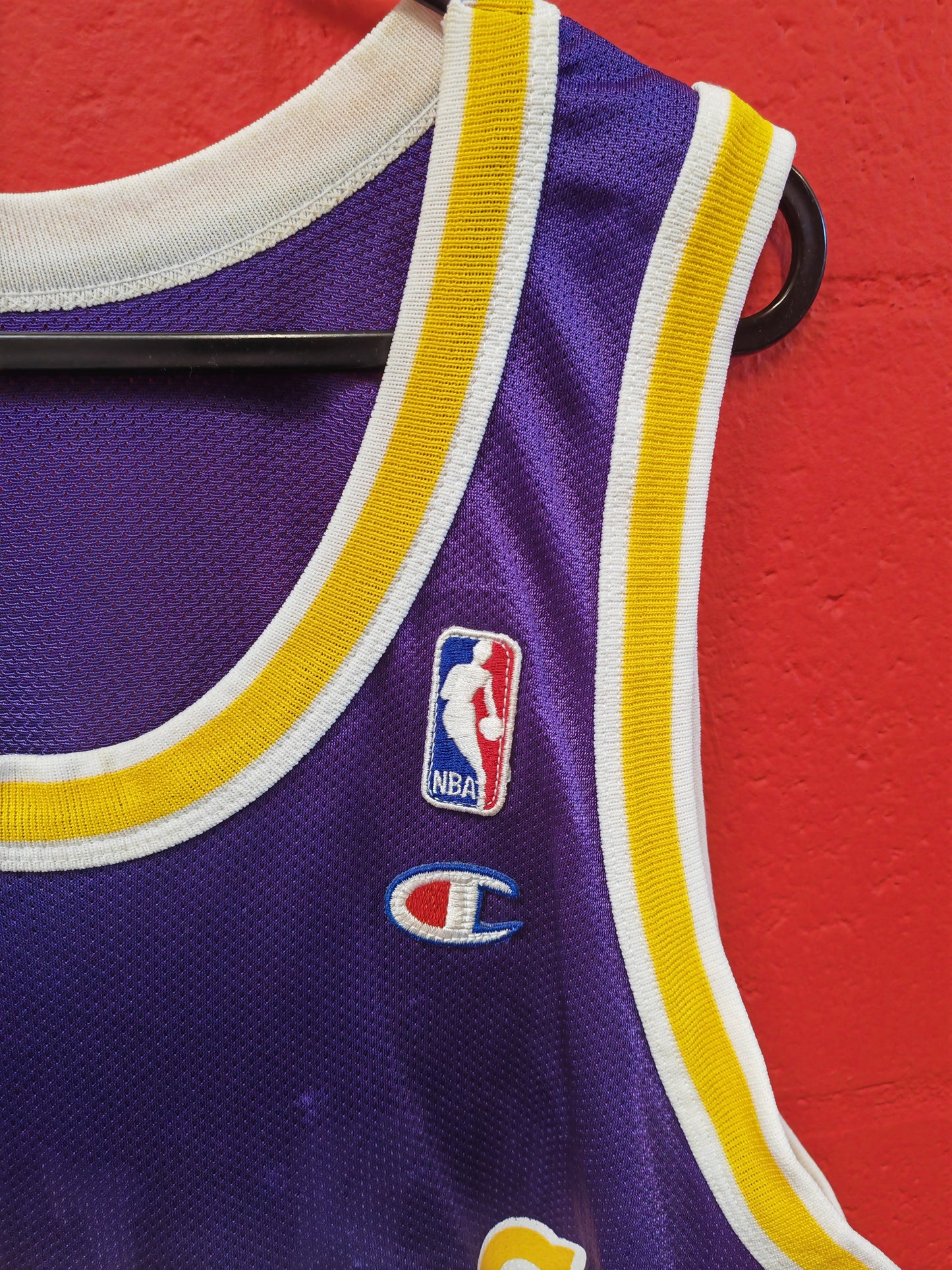 Champion Los Angeles Lakers NBA Jersey, #9 Van Exel, Purple, Size 36 XS/S