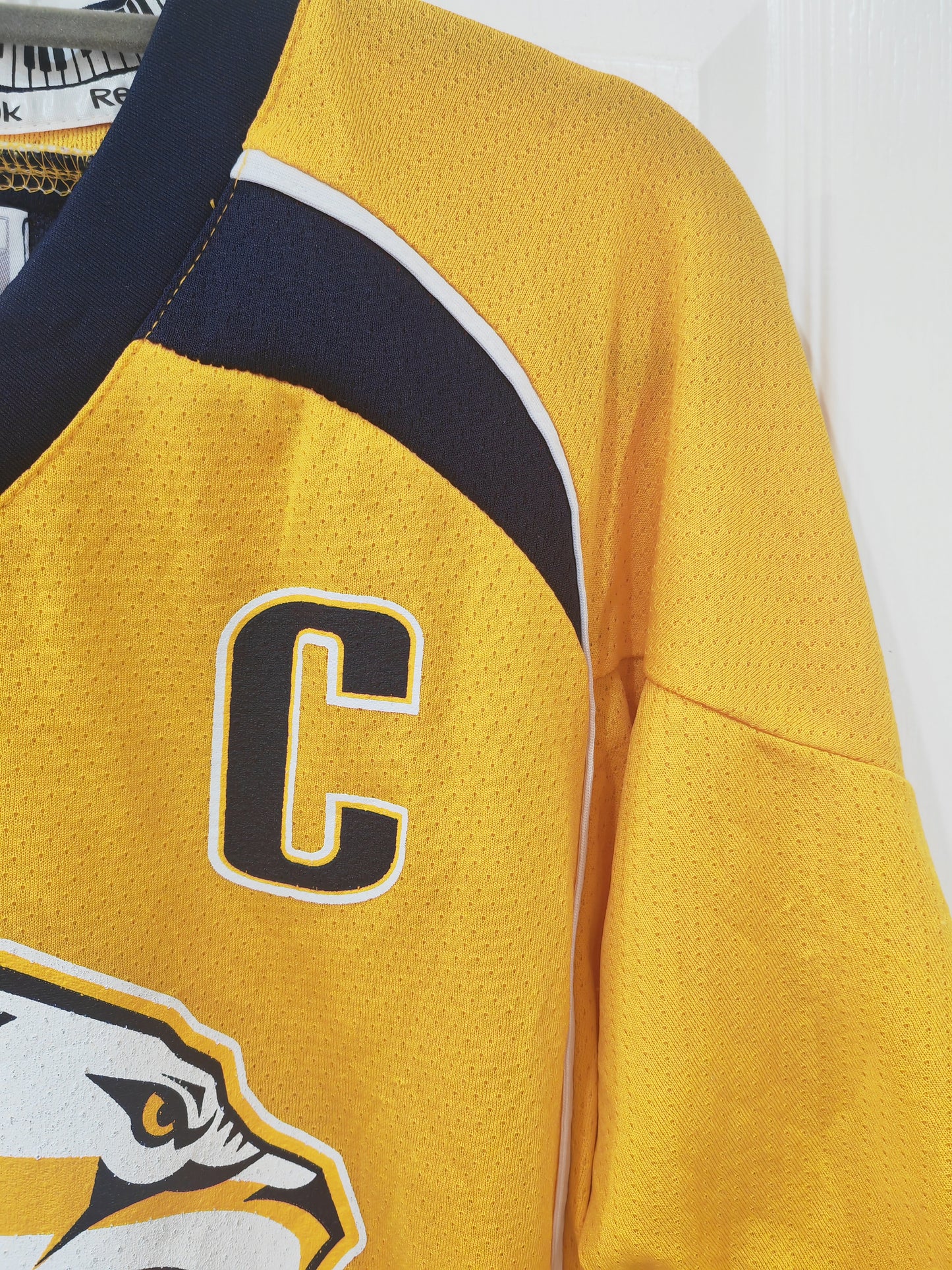 Youth Reebok Nashville Predators NHL Hockey Jersey, #6 Weber, Yellow, Size YL/XL
