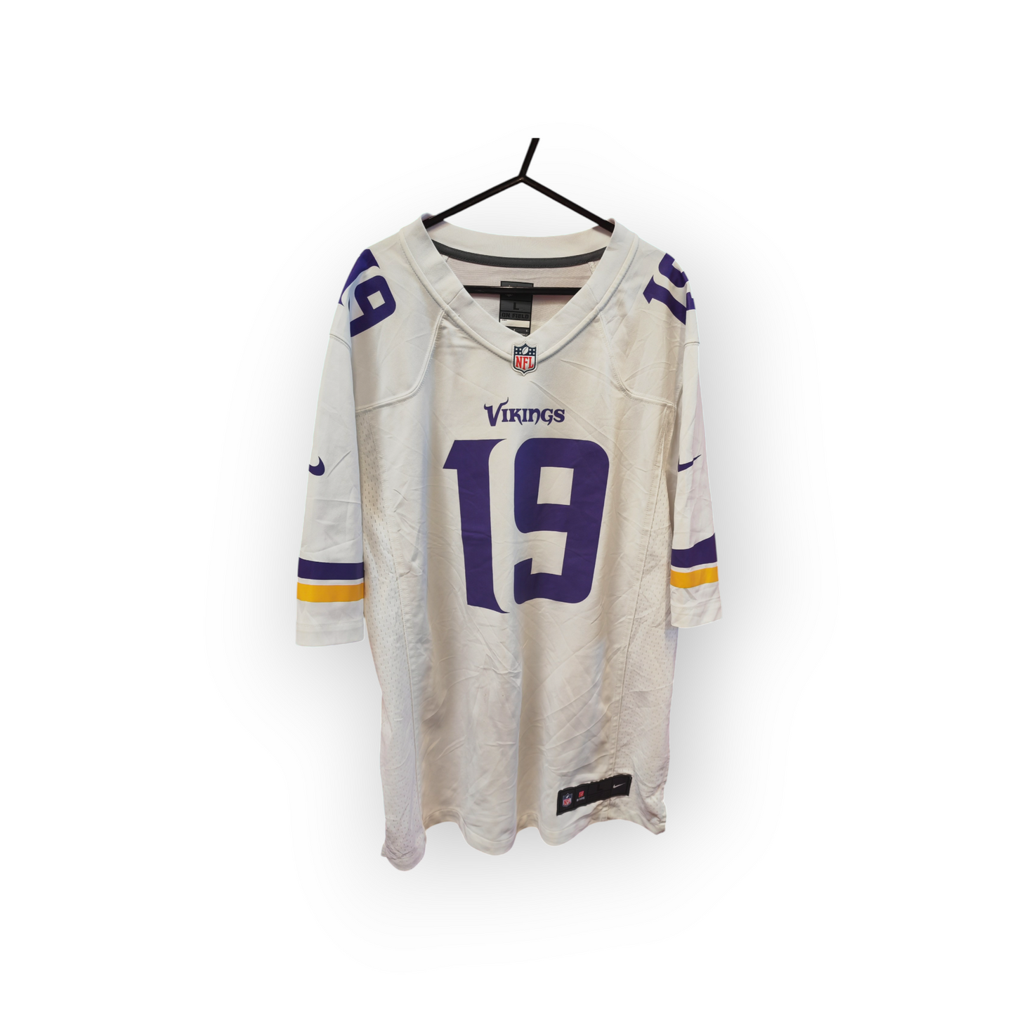 Nike Minnesota Vikings NFL Jersey, #19 Thielen, White, Size Large