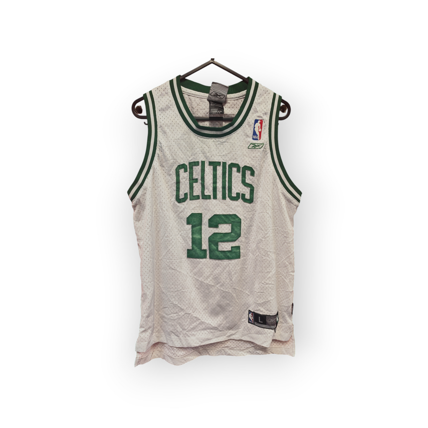 Youth Reebok Boston Celtics NBA Jersey, #12 Davis, White, Size YL +2 Length