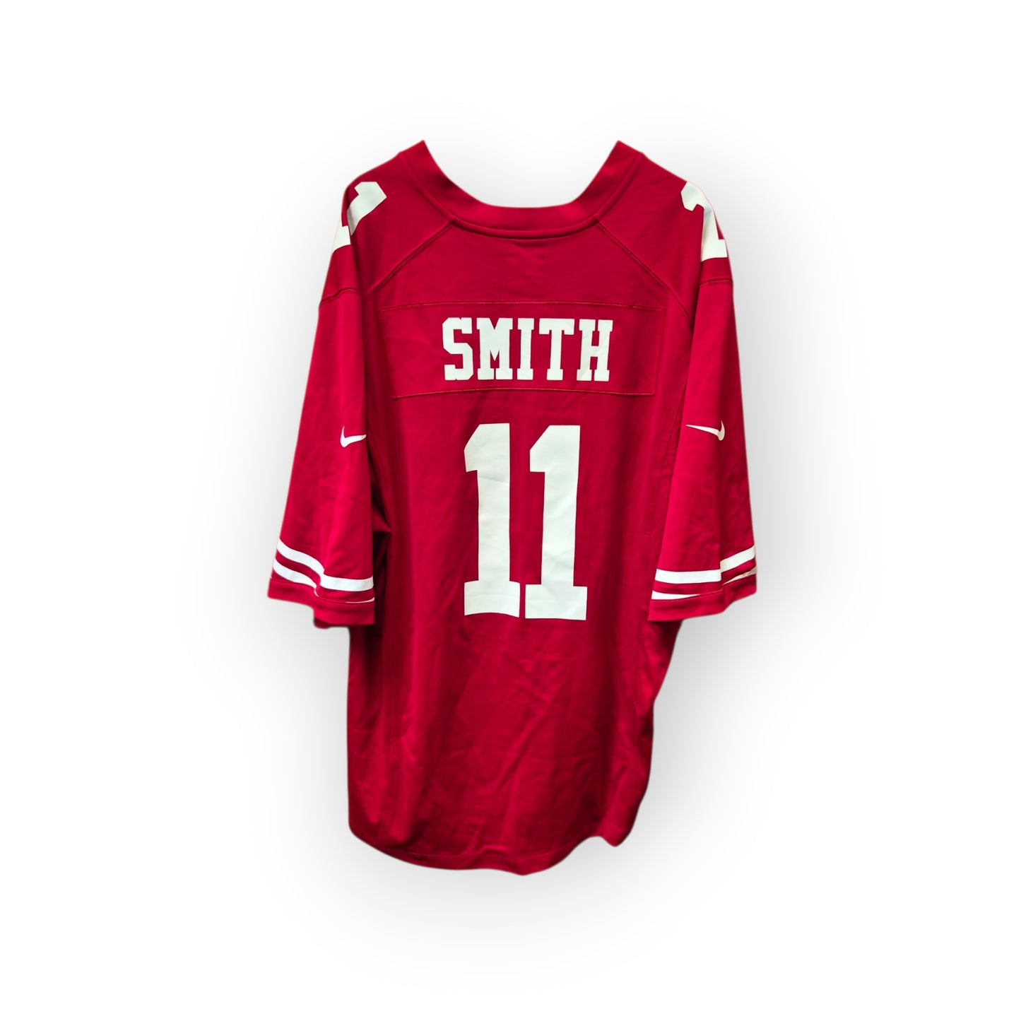 Nike San Francisco 49ers NFL Jersey, #11 Smith, Red, Size XL