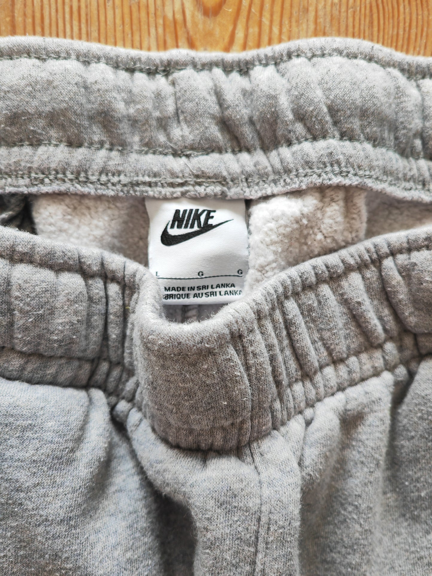 Nike Cuffed Leg Sweat Pants, Grey, Size Large