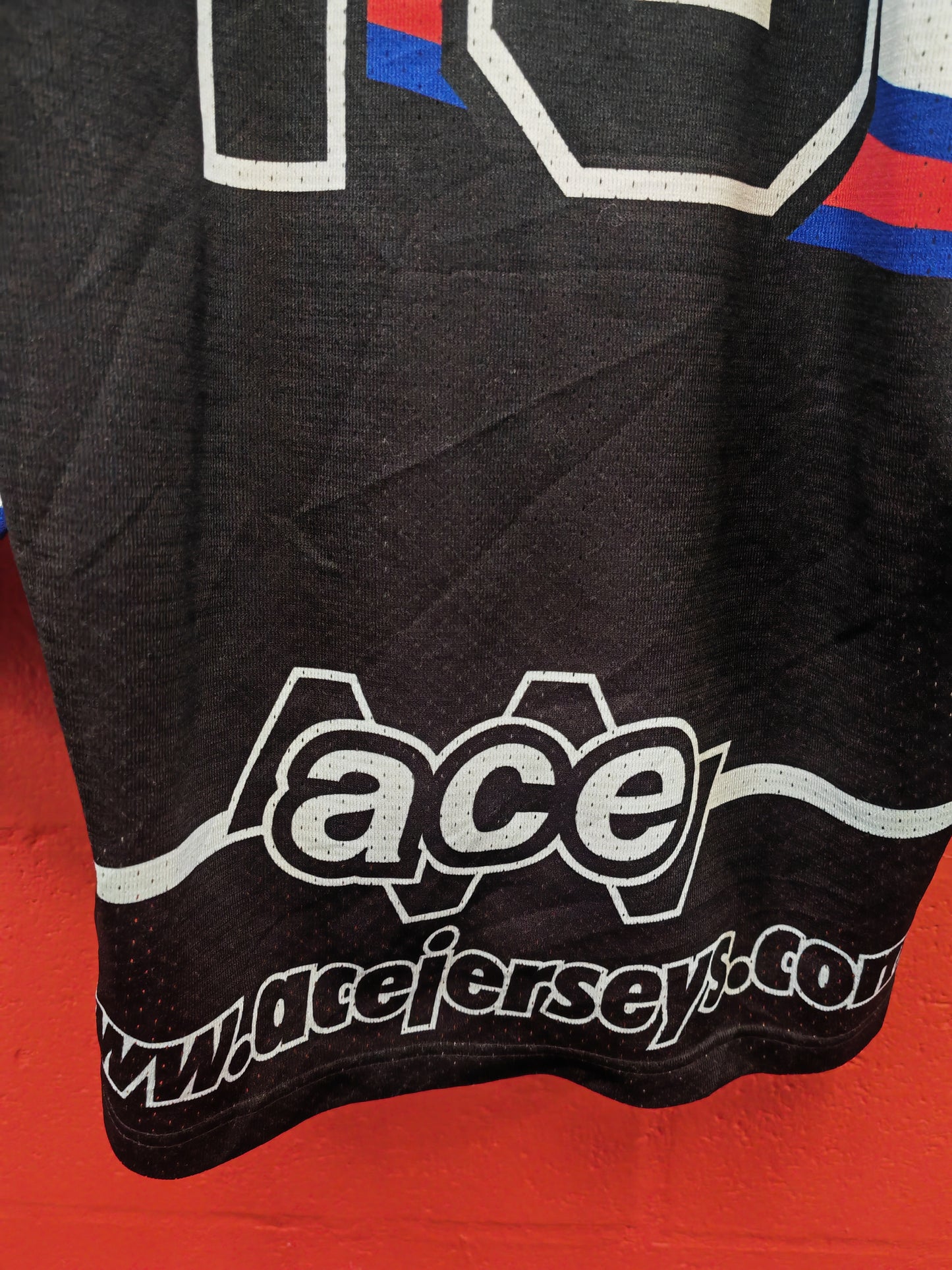 Ace Jerseys Smithtown Bulls Roller Hockey Jersey, White/Red, Size Medium