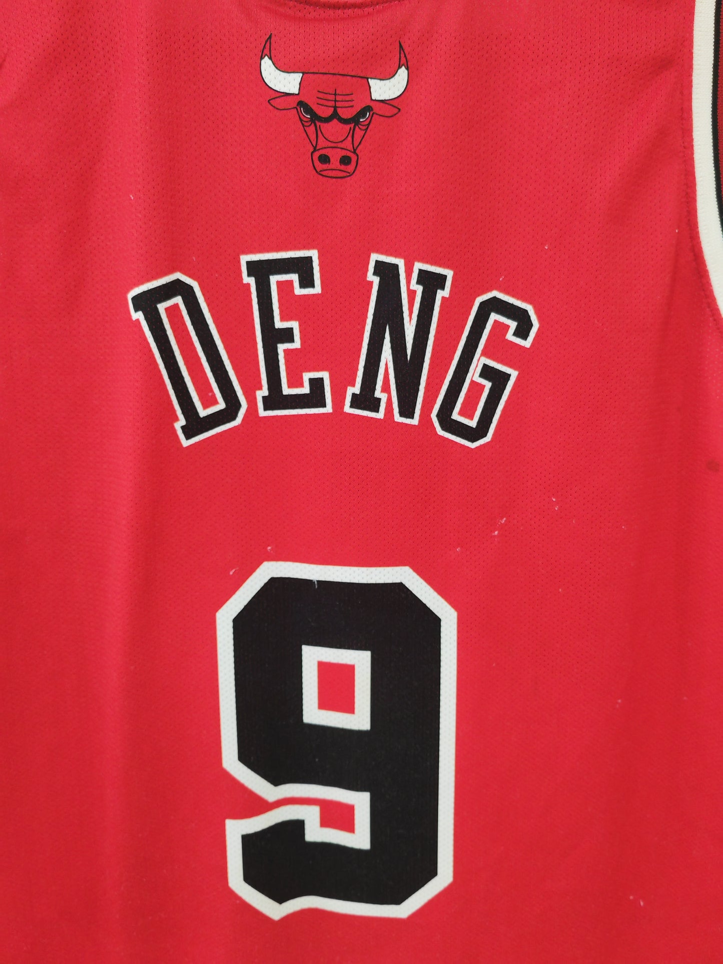 Champion Chicago Bulls NBA Jersey, #9 Deng, Red, Size Large