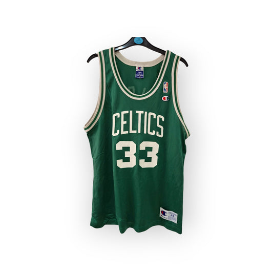 Champion Boston Celtics NBA Basketball Jersey, #33 Bird, Green, Size 44 Large