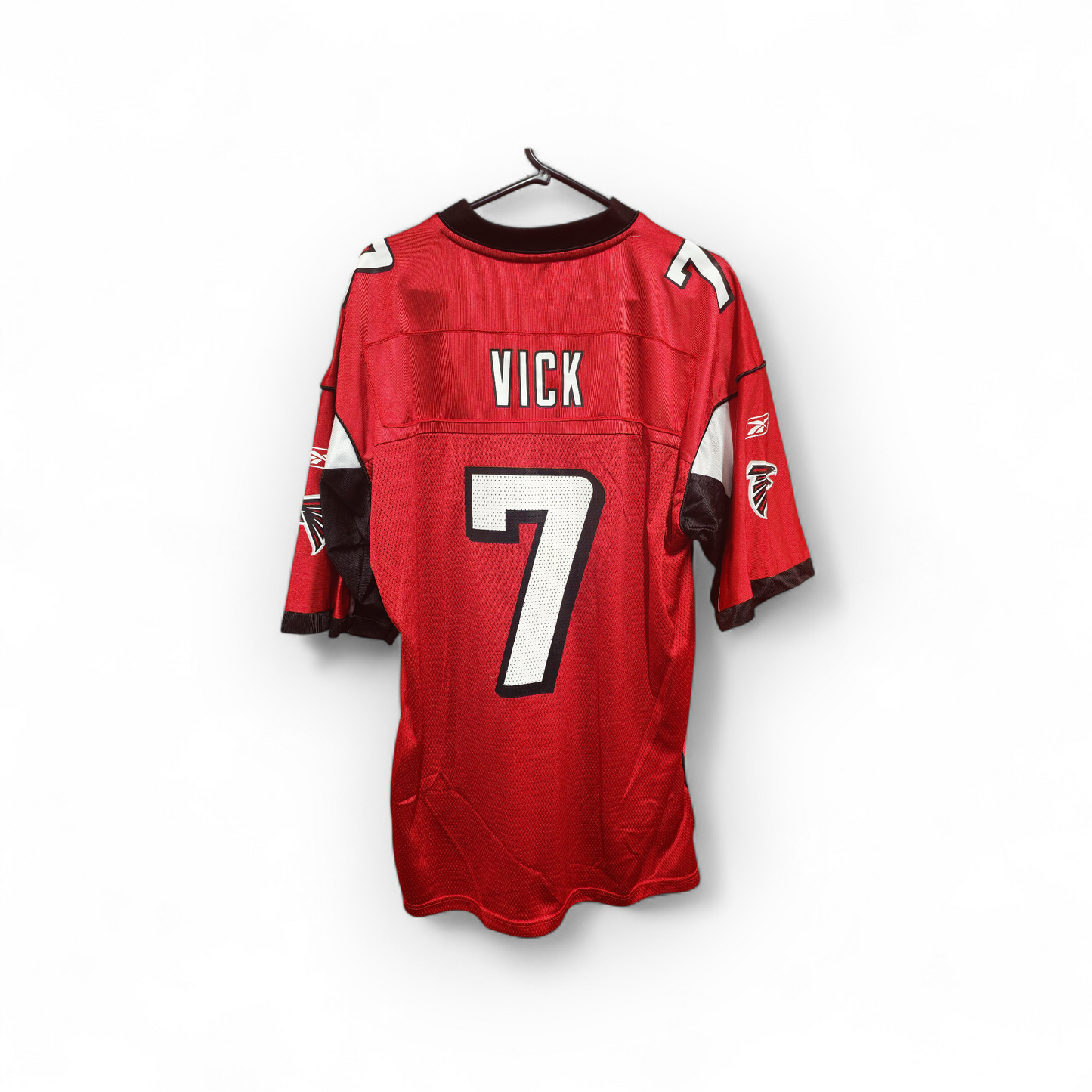 Reebok Atlanta Falcons NFL Jersey, #7 Vick, Red, Size Medium