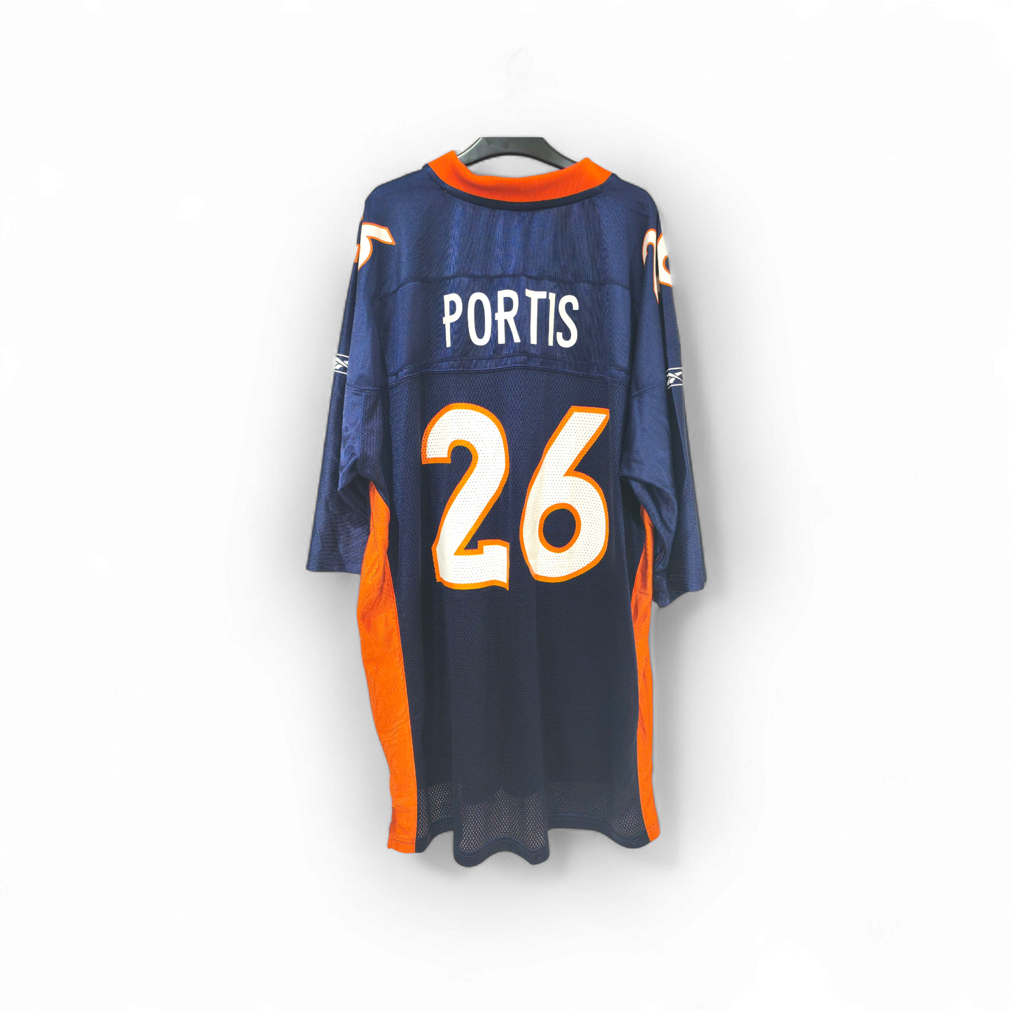 Reebok Denver Broncos NFL Jersey, #26 Portis, Navy Blue, Size XL