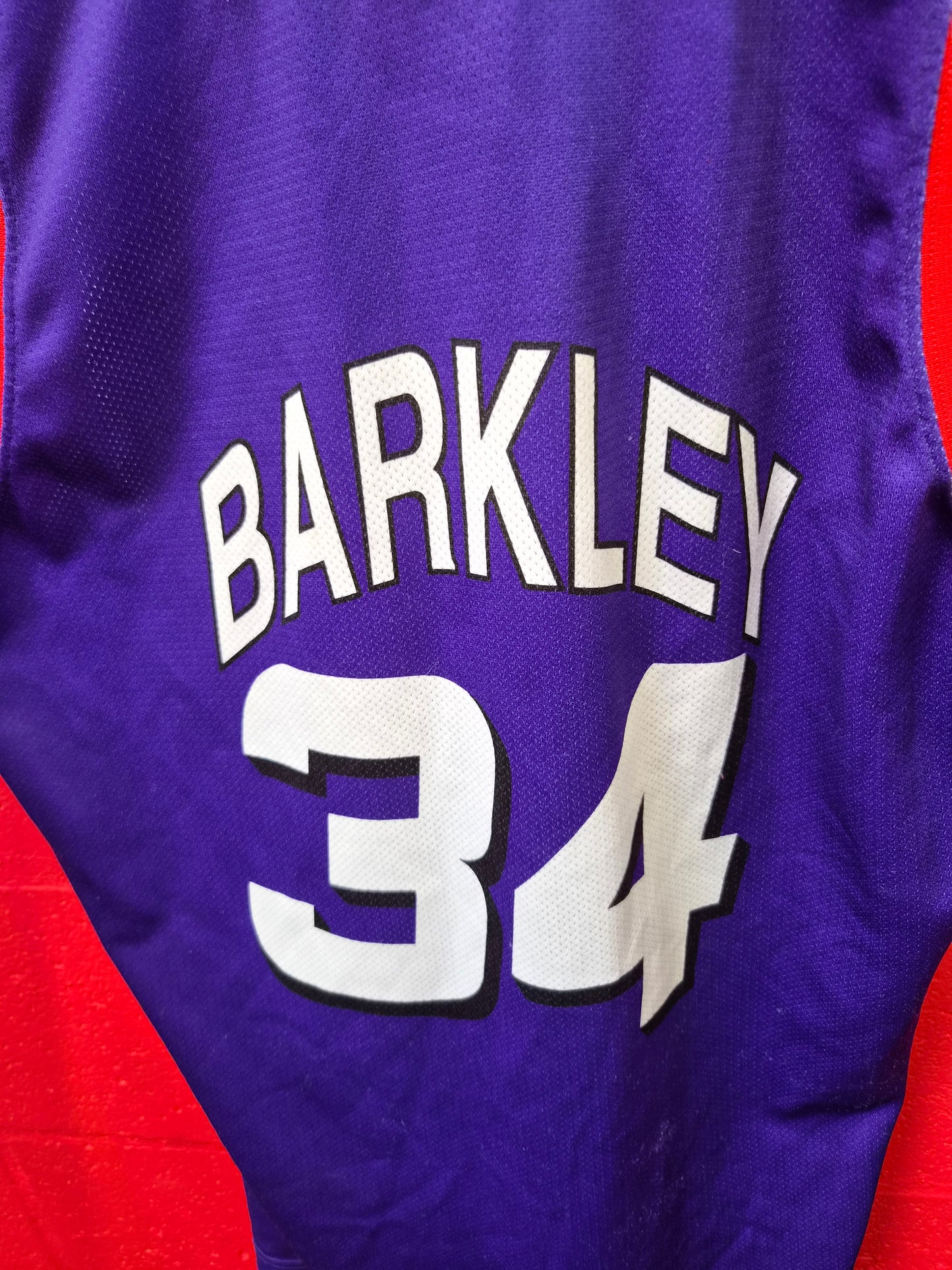 Champion Phoenix Suns NBA Jersey, #34 Barkley, Purple, Size Large