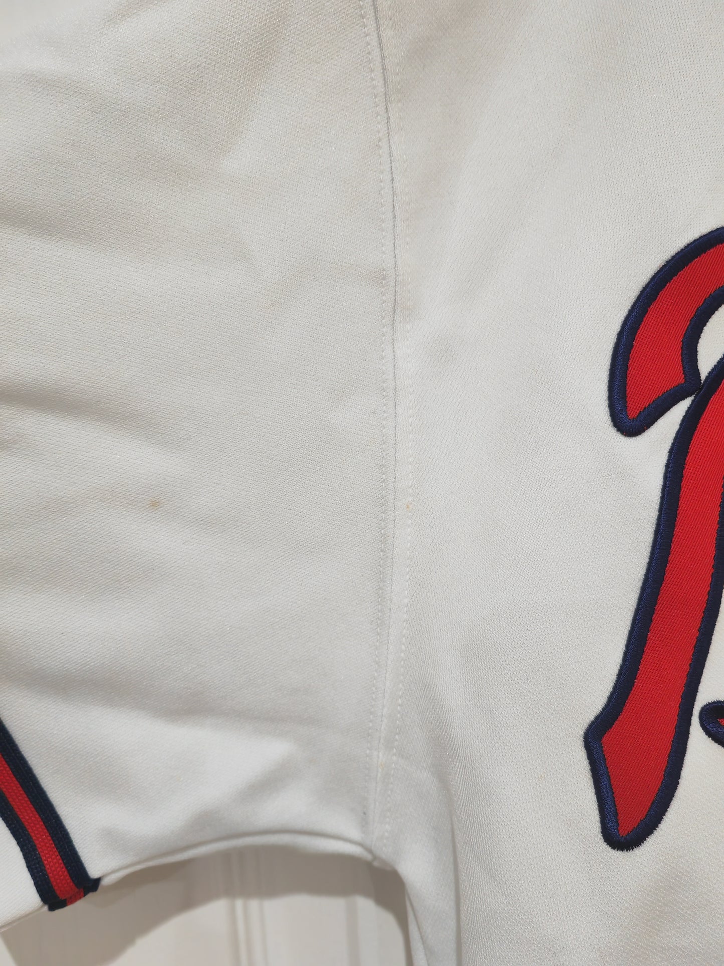 Russell Athletic Atlanta Braves Baseball Jersey, White, Size Medium
