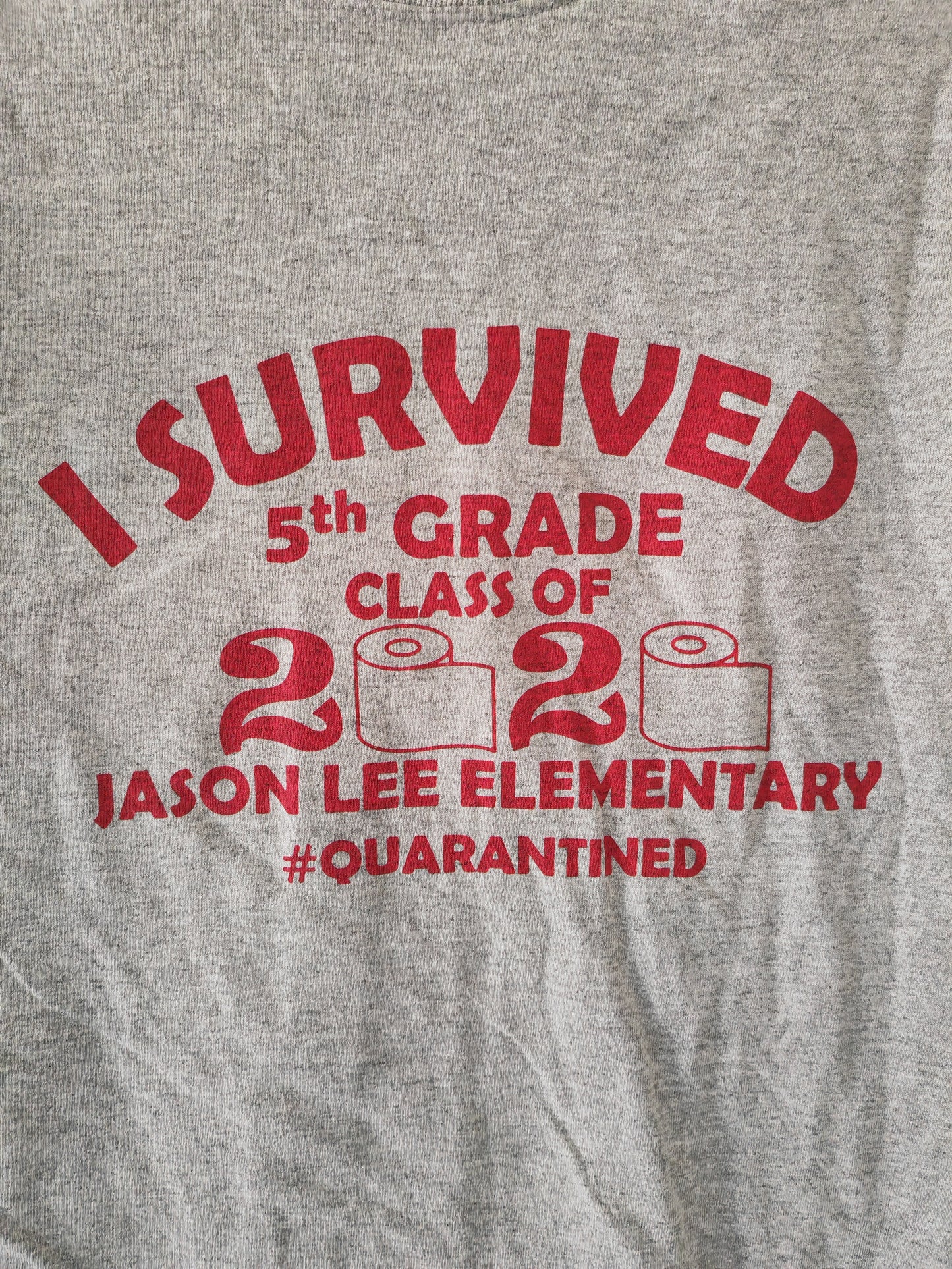 Port & Company Jason Lee Elementary Short Sleeve T Shirt, Grey, Size Small