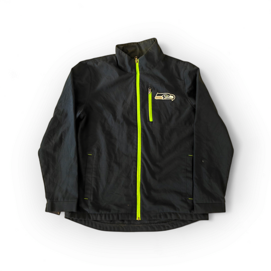 NFL Seattle Seahawks Full Zip Jacket, Navy Blue, Size Medium