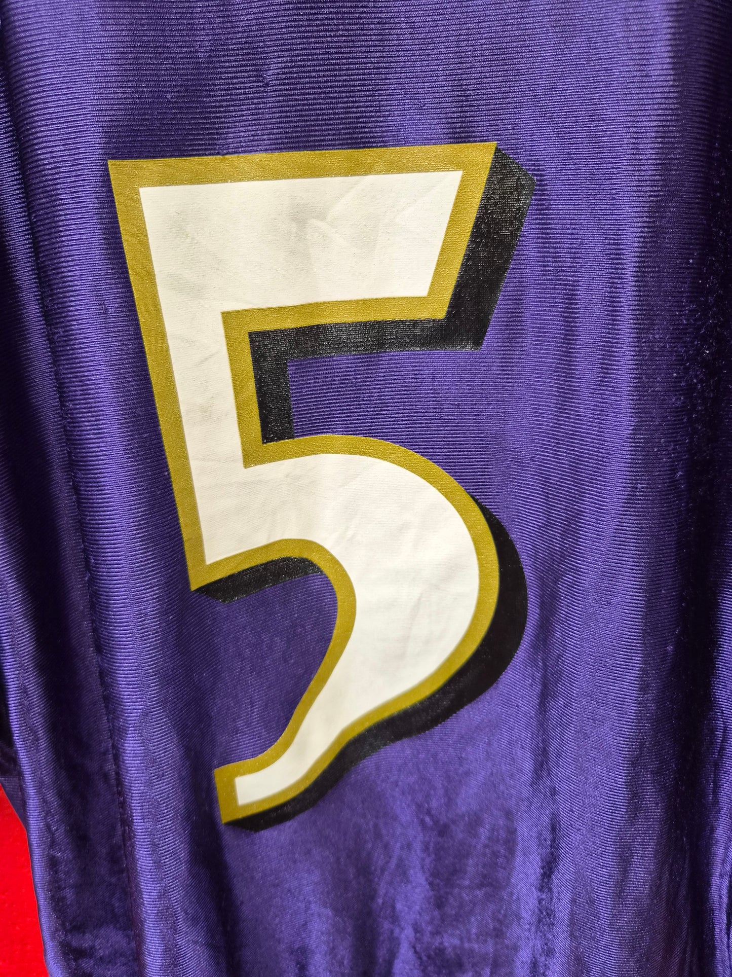 NFL Apparel Baltimore Ravens Jersey, #5 Flacco, Purple, Size XL