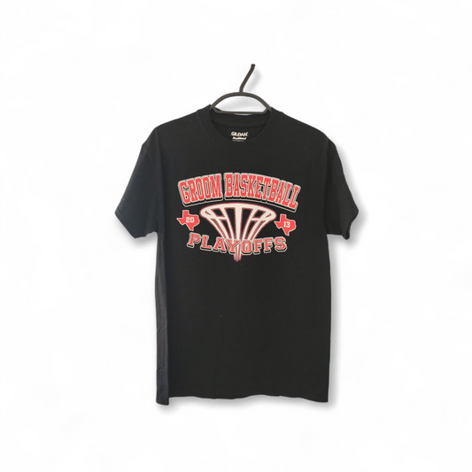 Gildan Groom Tigers High School Basketball Playoffs T Shirt, Black, Size Small