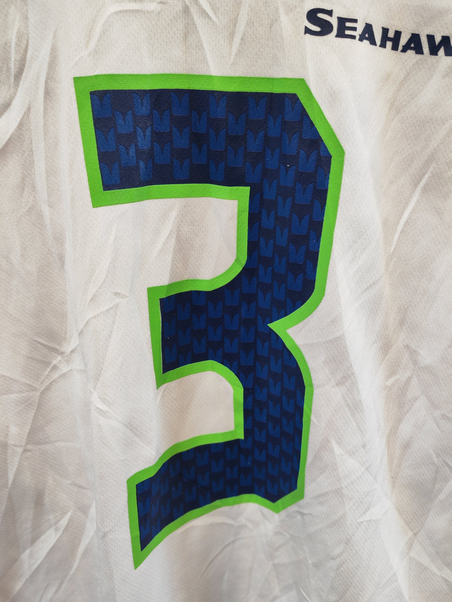 Youth NFL Apparel Seattle Seahawks Jersey, #3 Wilson, White, Size YL