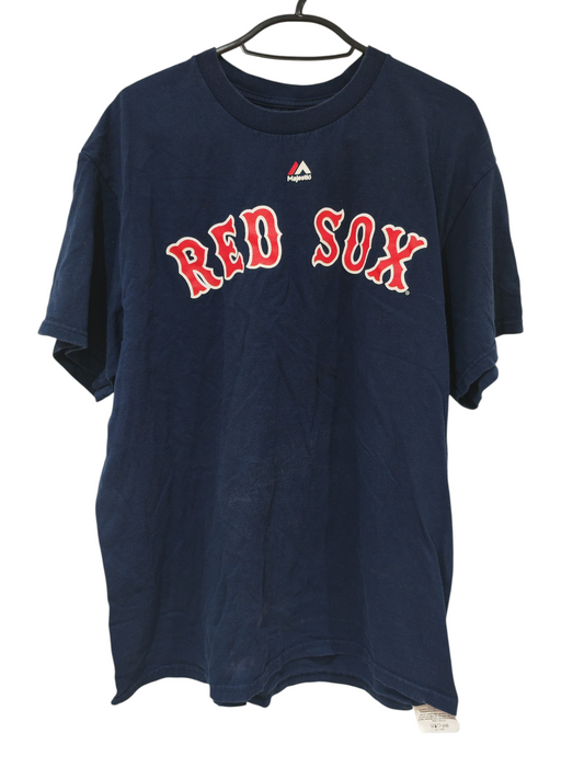 Majestic Boston Red Sox MLB Short Sleeve T Shirt, Navy Blue, Size Large