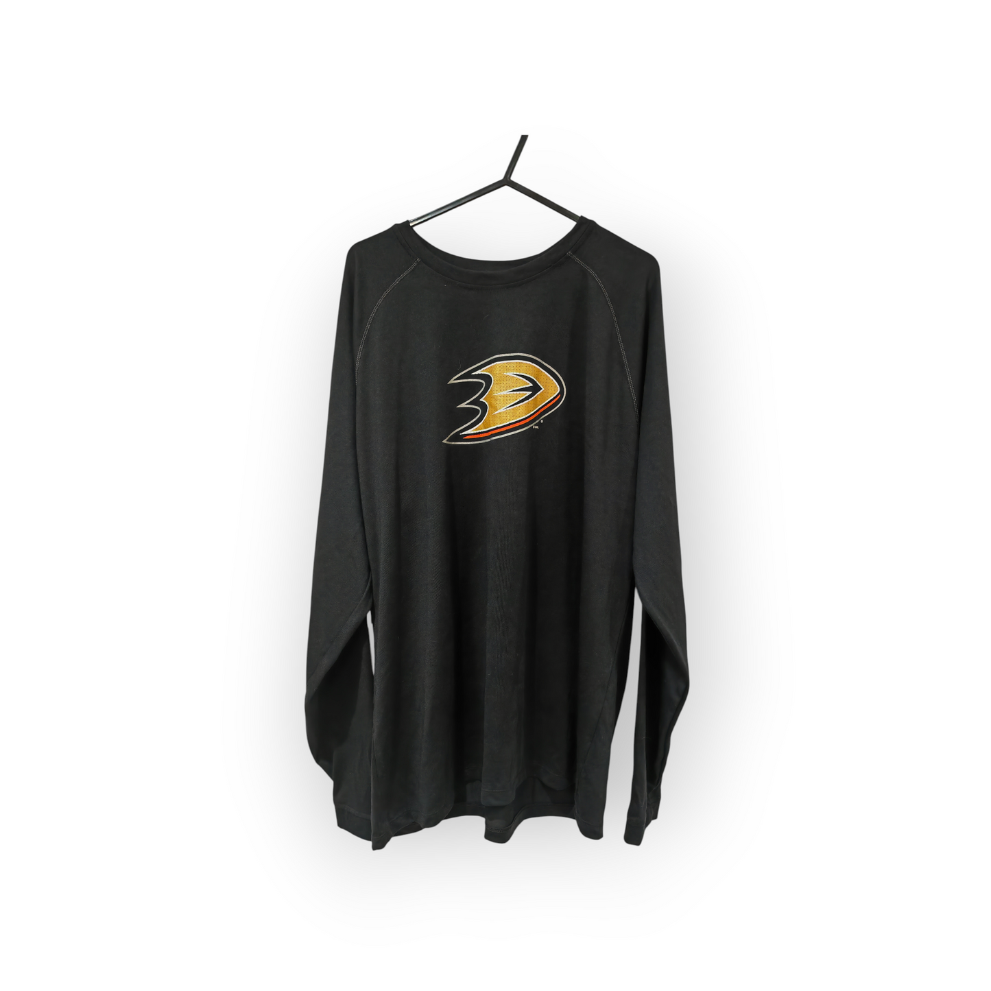 Adidas Anaheim Ducks Long Sleeve NHL T Shirt, Black, Size Medium