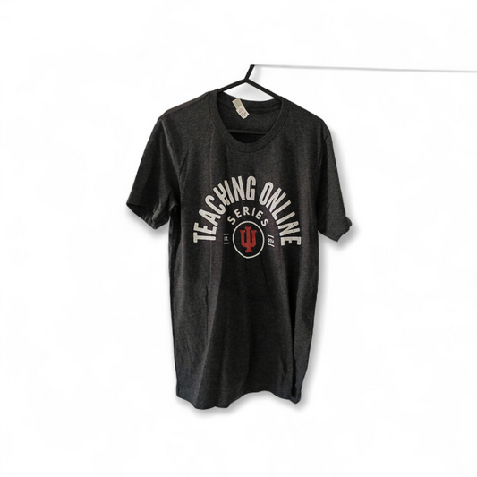Bella + Canvas Indiana University Short Sleeve T Shirt, Grey, Size Small