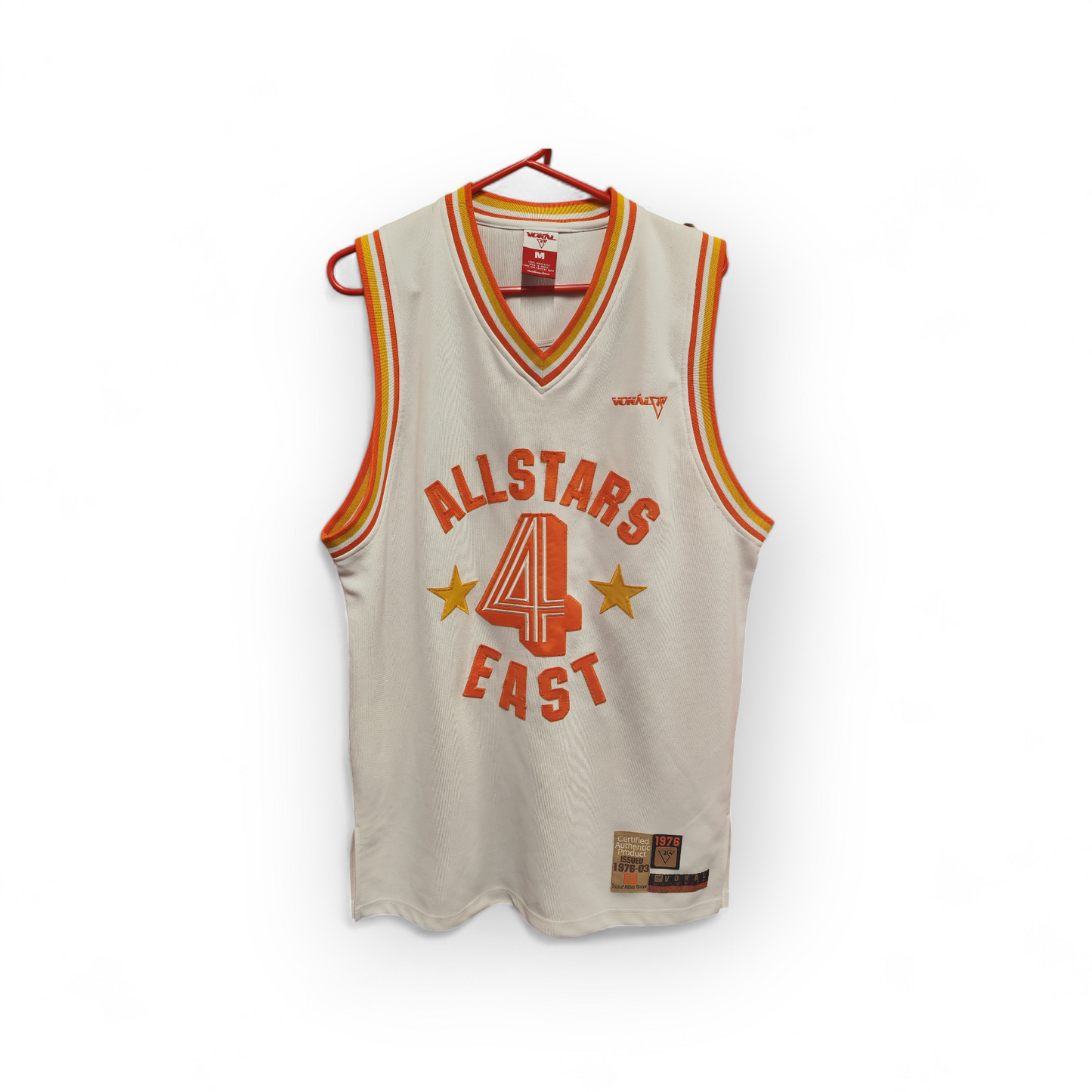 Vokal East Allstars Basketball Jersey Style Tank Top, White, Size Medium
