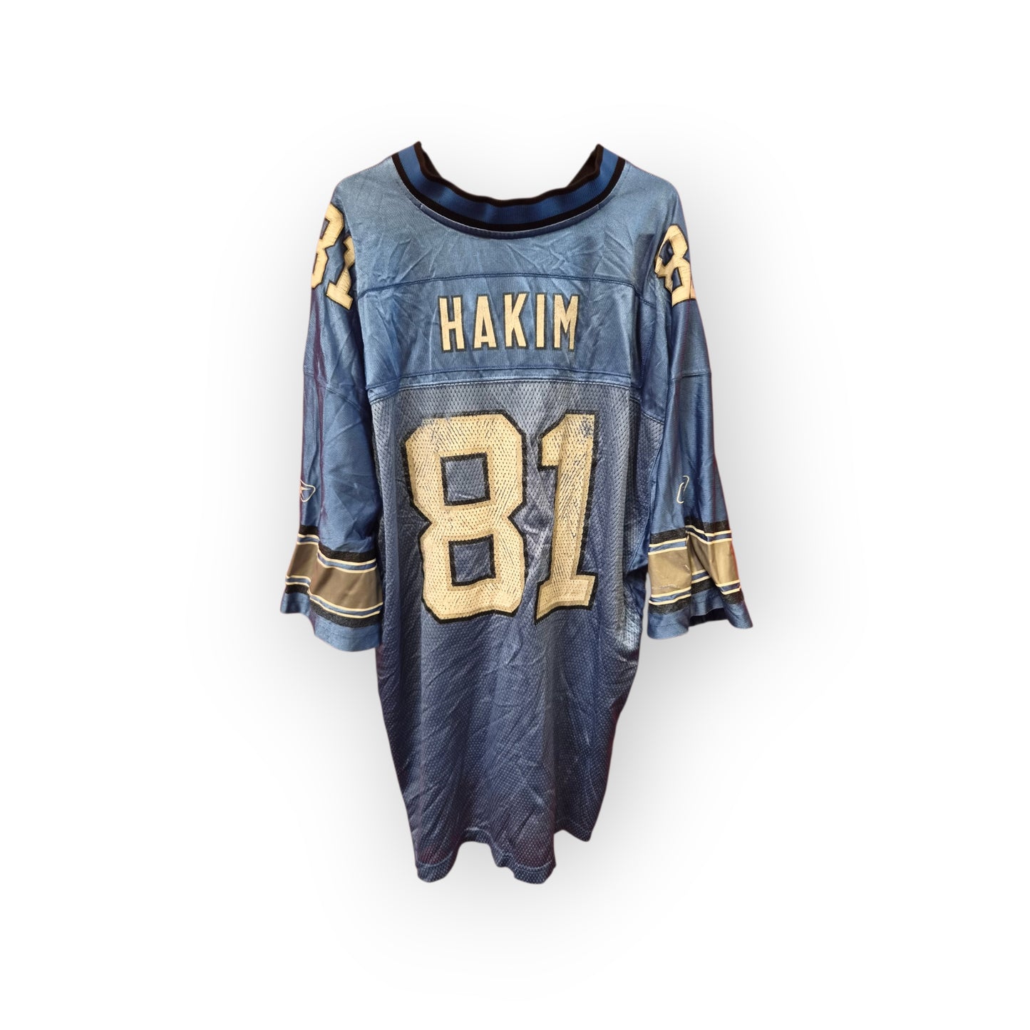 Reebok Detroit Lions NFL Jersey, #81 Hakim, Blue, Size XL