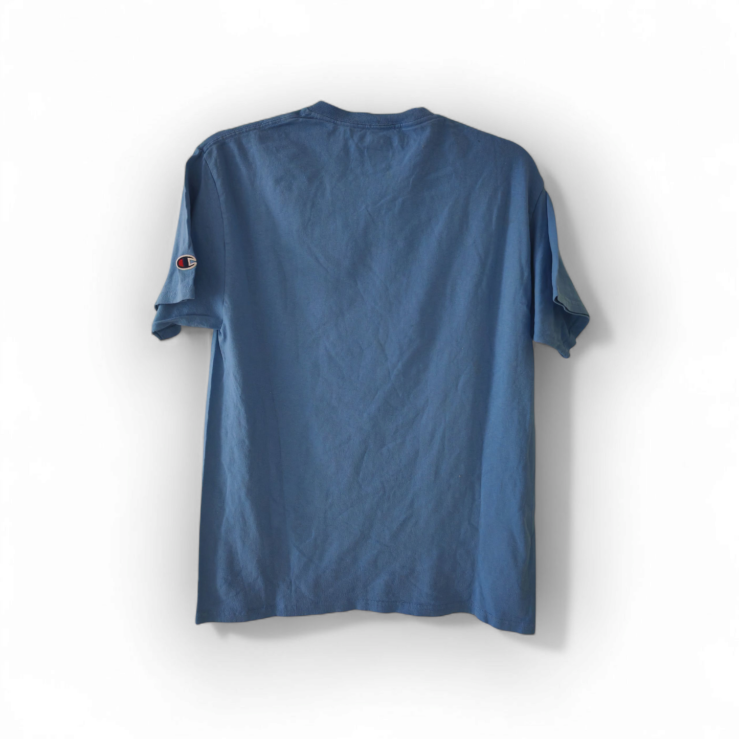Champion Plain Short Sleeve T Shirt, Blue, Size Small