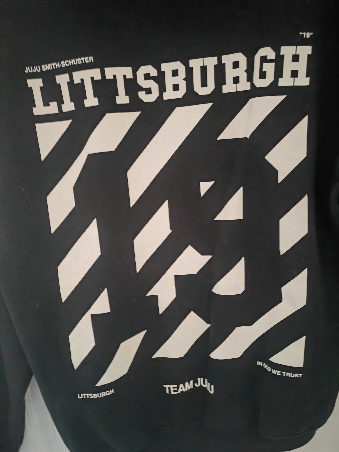 Team JuJu Littsburgh JuJu Smith Schuster Pullover Hoodie, Black, Size Medium