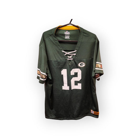 Women's Majestic Green Bay Packers NFL Jersey, #12 Rodgers, Green, Size XXL