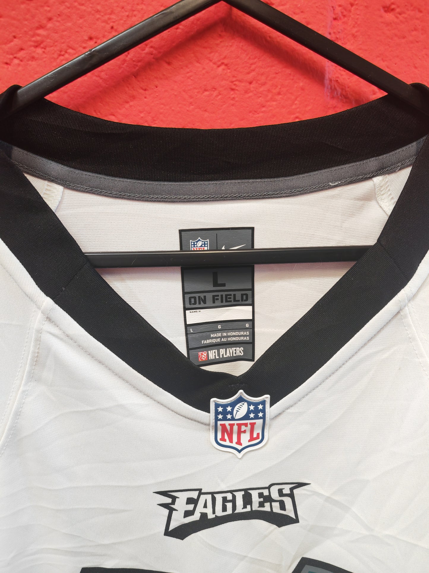 Nike Philadelphia Eagles NFL Jersey, #11 Wentz, White, Size Large