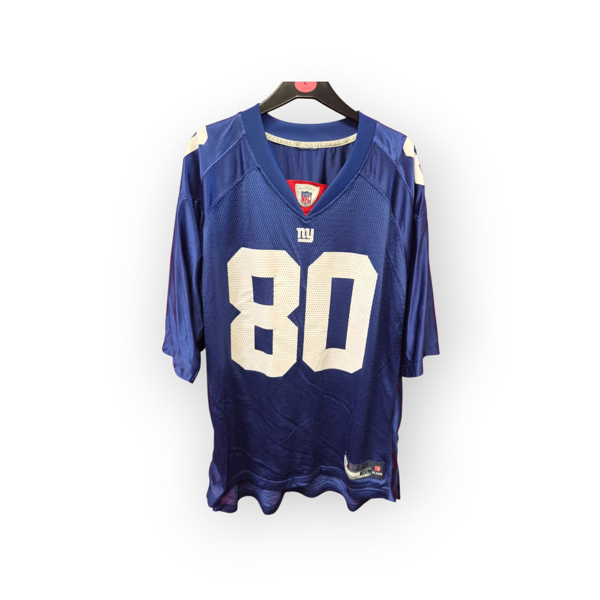 Reebok New York Giants NFL Jersey, #80 Shockey, Blue, Size XL