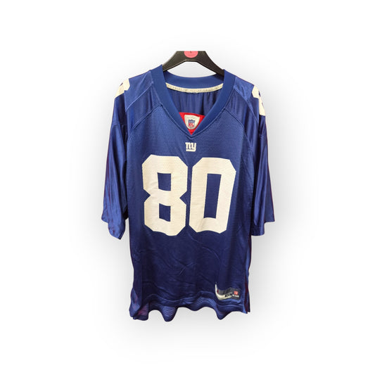 Reebok New York Giants NFL Jersey, #80 Shockey, Blue, Size XL