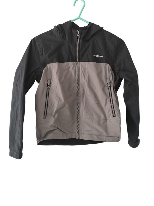 Youth Karrimor Full Zip, Water Resistant, Hooded Jacket, Grey/Black, 9-10 Years