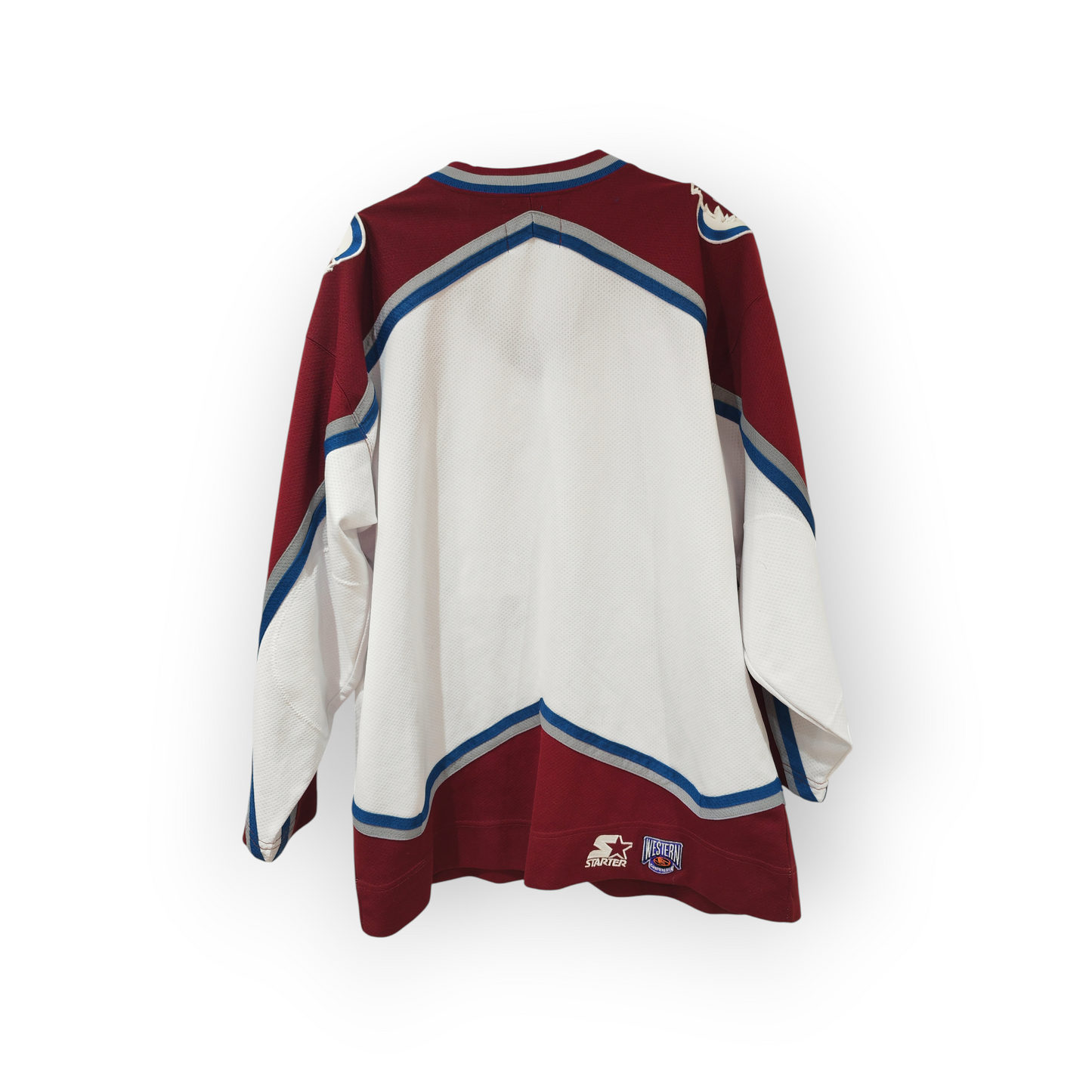 Starter Colorado Avalanche NHL Hockey Jersey, White, Size Medium