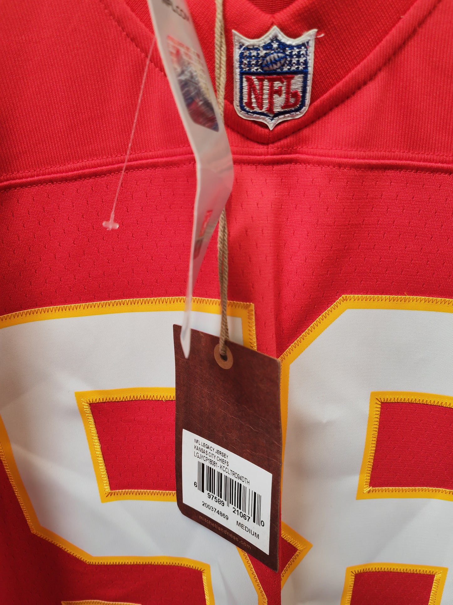 Mitchell & Ness Kansas City Chiefs 1994 NFL Jersey, #58 D. Thomas, Red, Size Medium