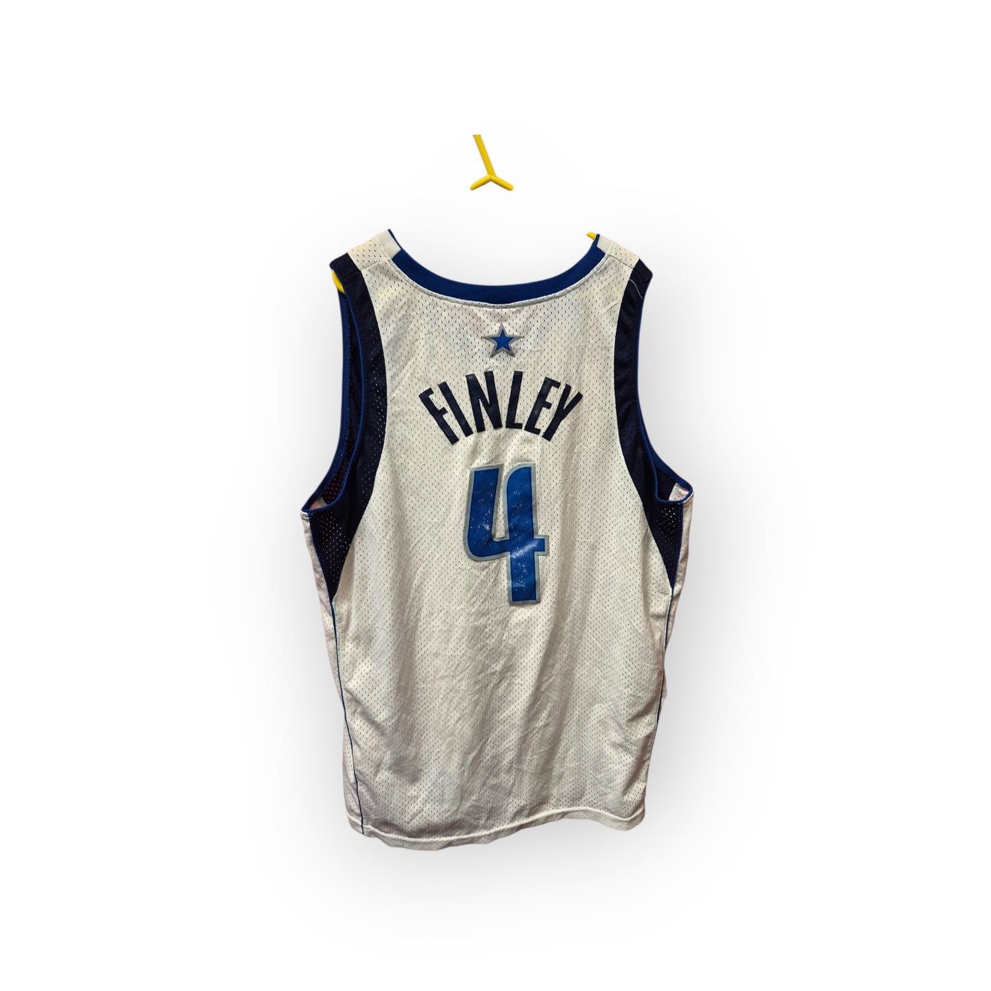 Nike Dallas Mavericks NBA Jersey, #4 Finley, White, Size XXL +2 Length