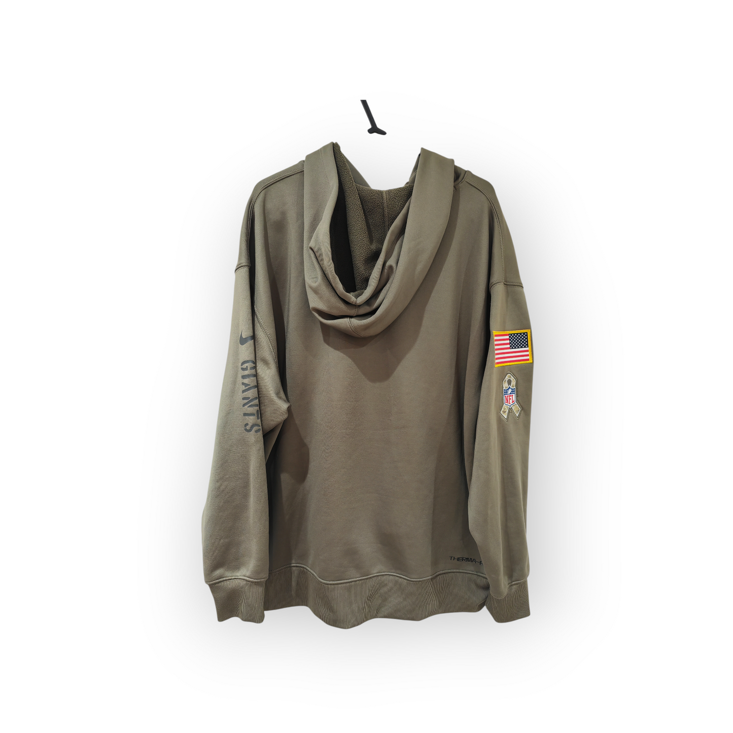 Nike New York Giants NFL Salute To Service Pullover Hoodie, Kaki, Size Medium