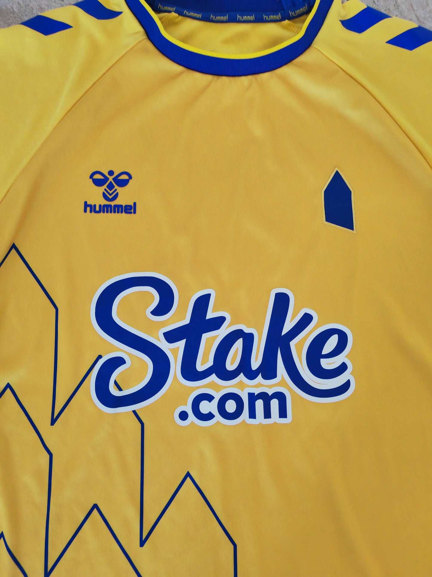 Hummel Everton 2022/23 Short Sleeve Third Shirt, Yellow, Size Large