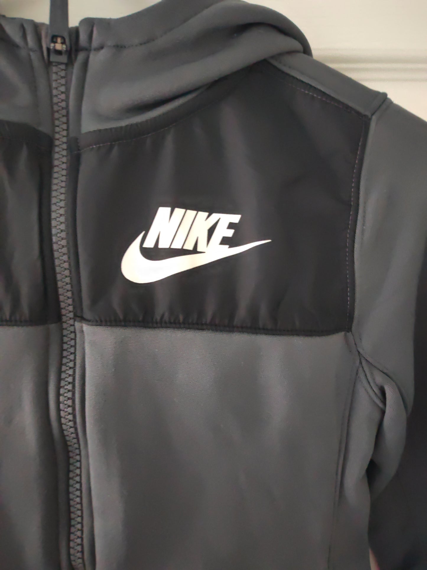 Youth Nike Full Zip Hoodie, Grey, Size Youth Small