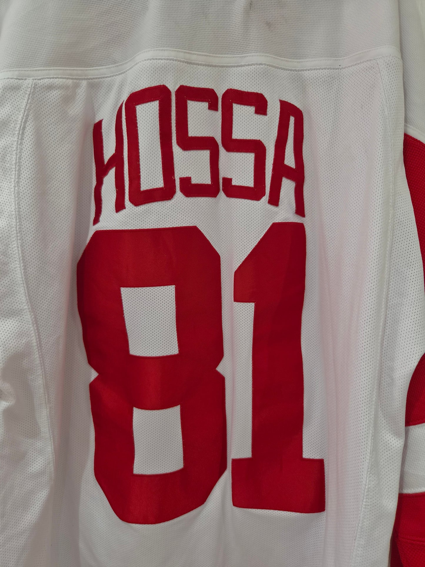 Reebok Detroit Red Wings NHL Jersey, #81 Hossa, White/Red, Size Medium