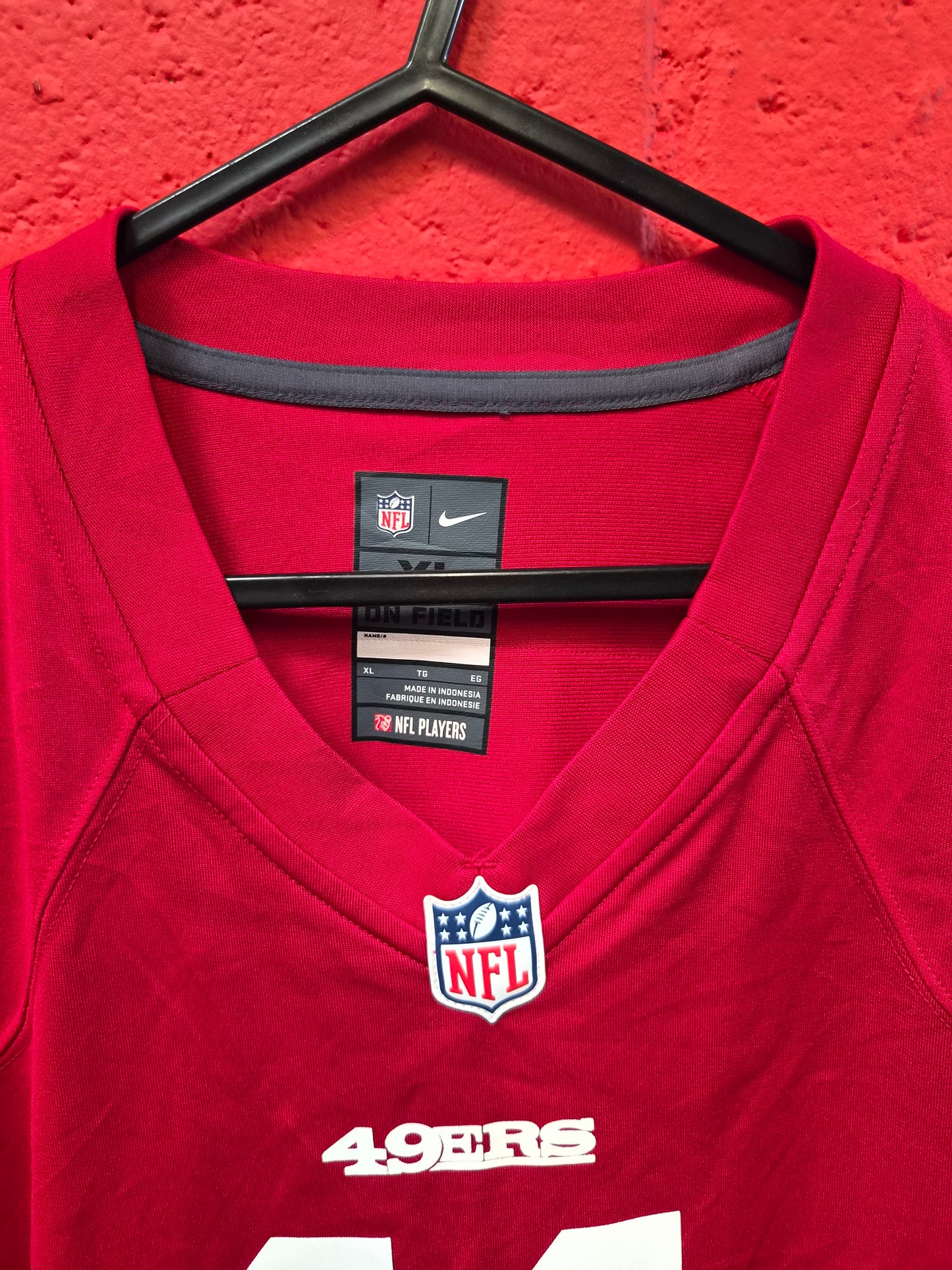 Nike San Francisco 49ers NFL Jersey, #11 Smith, Red, Size XL