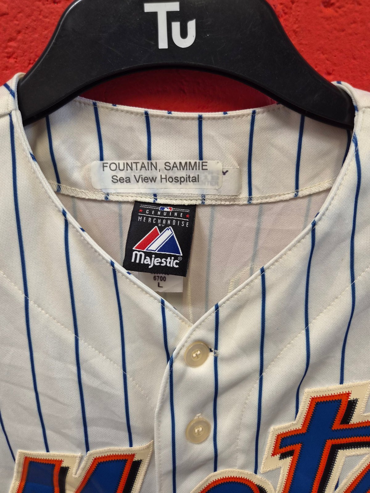 Majestic New York Mets MLB Jersey, #44 Bay, White/Off White, Size Large