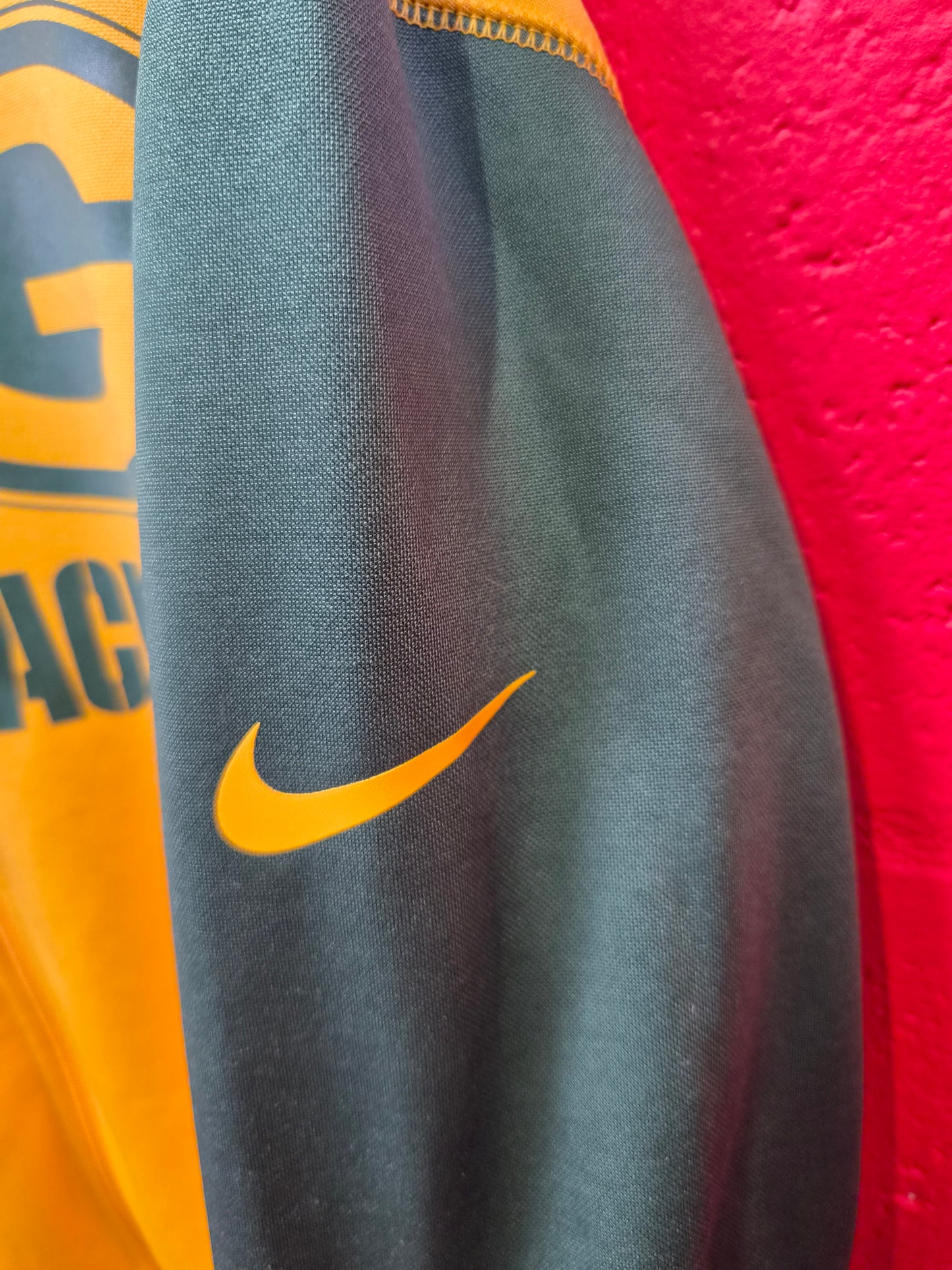Nike Green Bay Packers Full Zip NFL Hoodie, Yellow/Green, Size Large