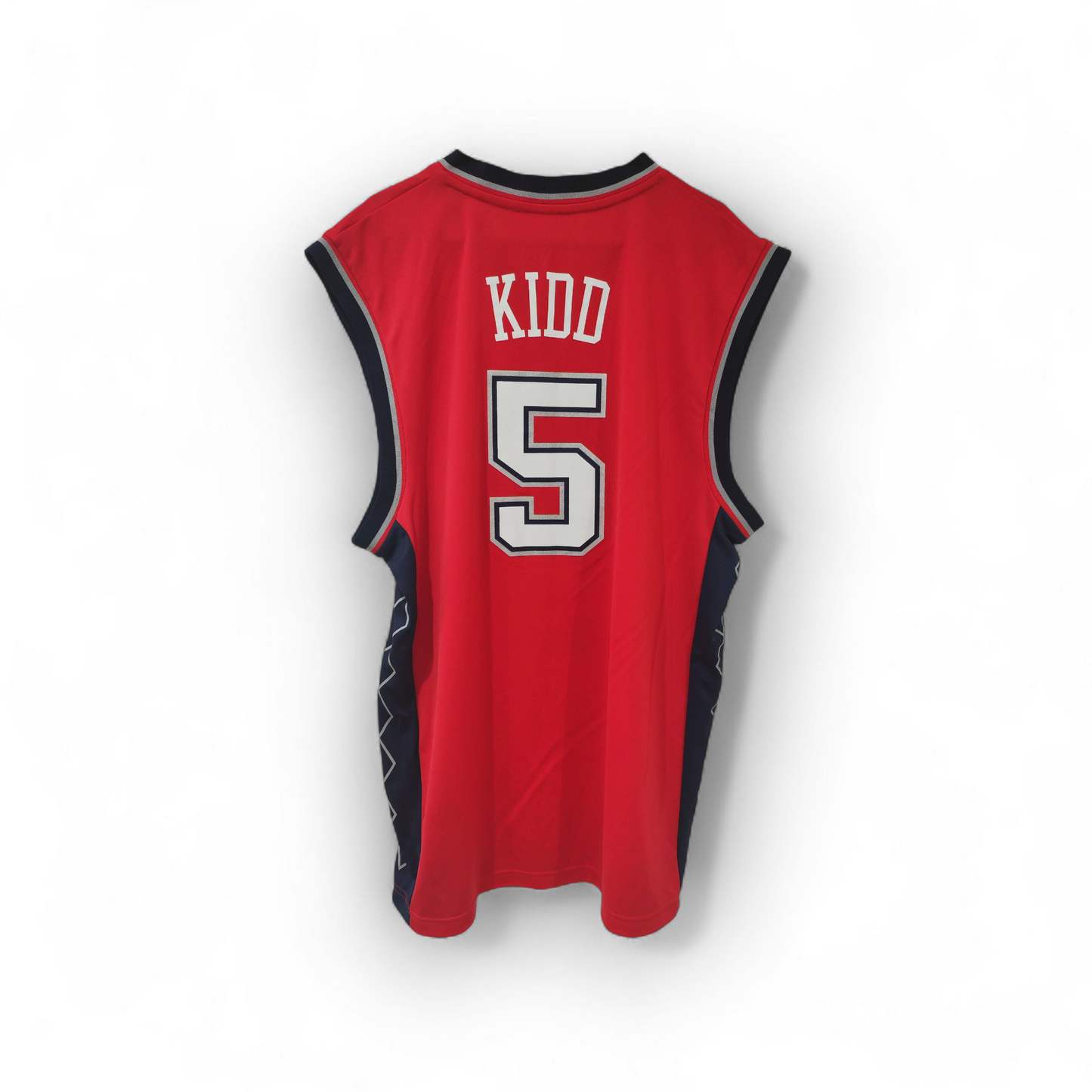 Adidas New Jersey Nets NBA Basketball Jersey, #5 Kidd, Red, Size Medium