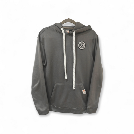 Cross Check Clothing Pullover Hoodie, Grey, Size Medium