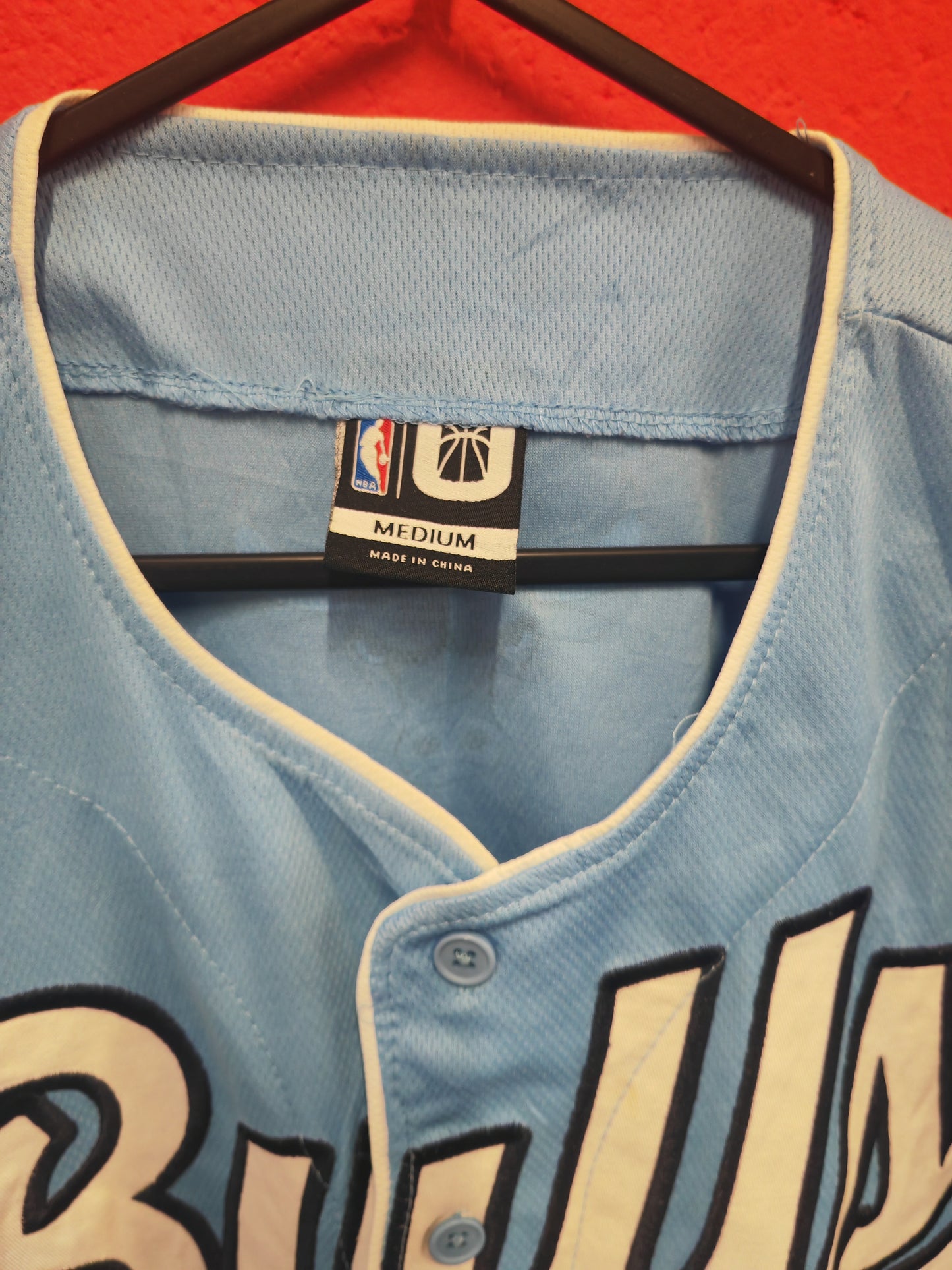 NBA Chicago Bulls Baseball Style T Shirt/Jersey, #66, Blue, Size Medium
