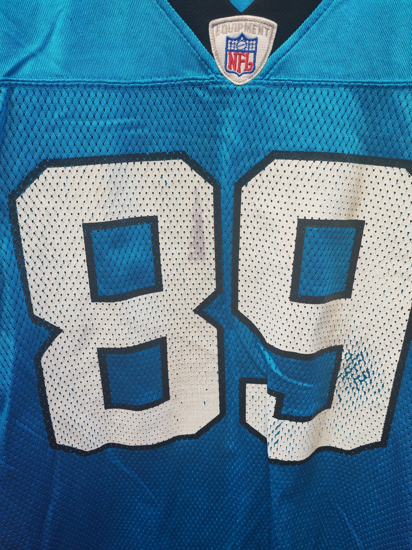 Reebok Carolina Panthers NFL Jersey, #89 Smith, Blue, Size Large