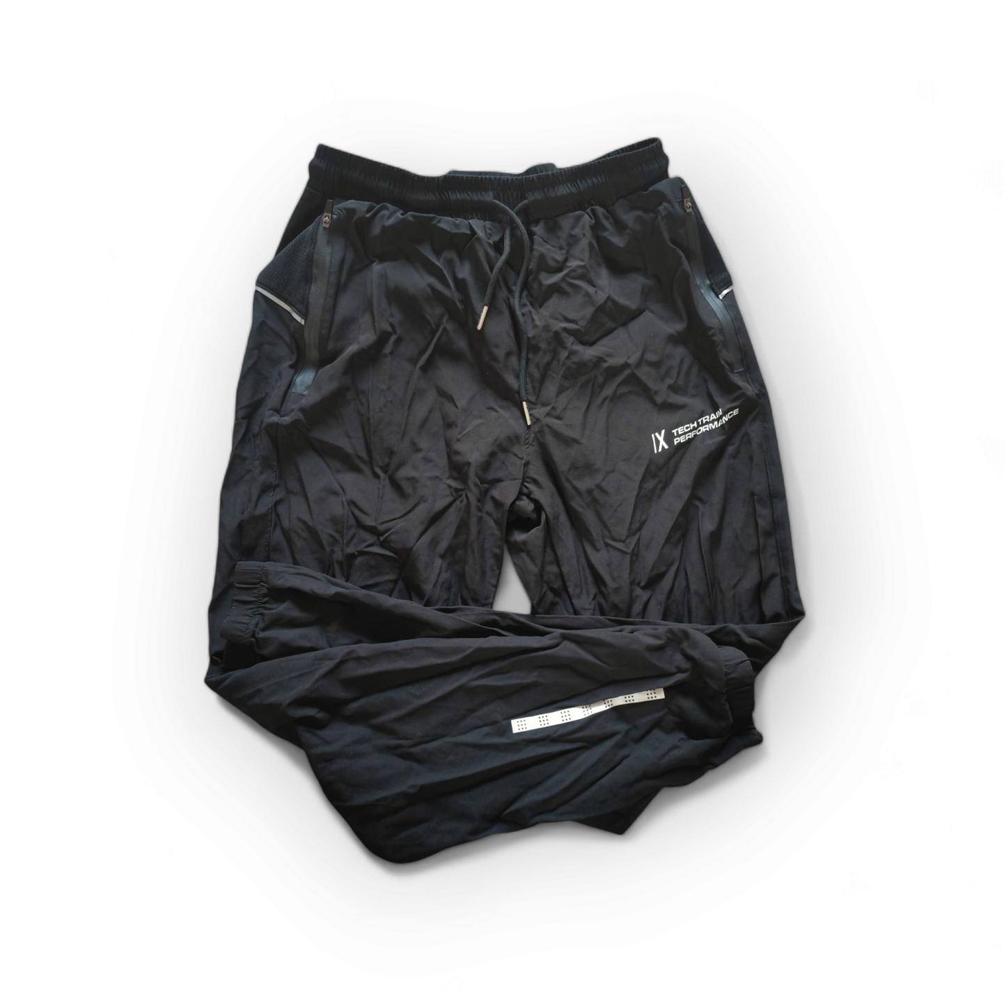 IX Tech Train Performance Sports Training Track Pants, Black, Size Medium
